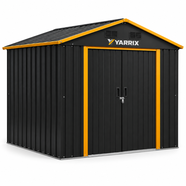 Yarrix 8x6 Galvanized Steel Garden Shed